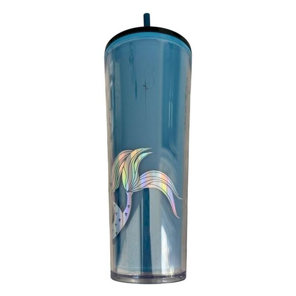 Starbucks Color Change Blue Mermaid 24oz Siren Tumbler Large Cold Cup - Picture 2 of 5